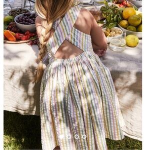 Stripped Dress Pastel Seersucker Size 5-6